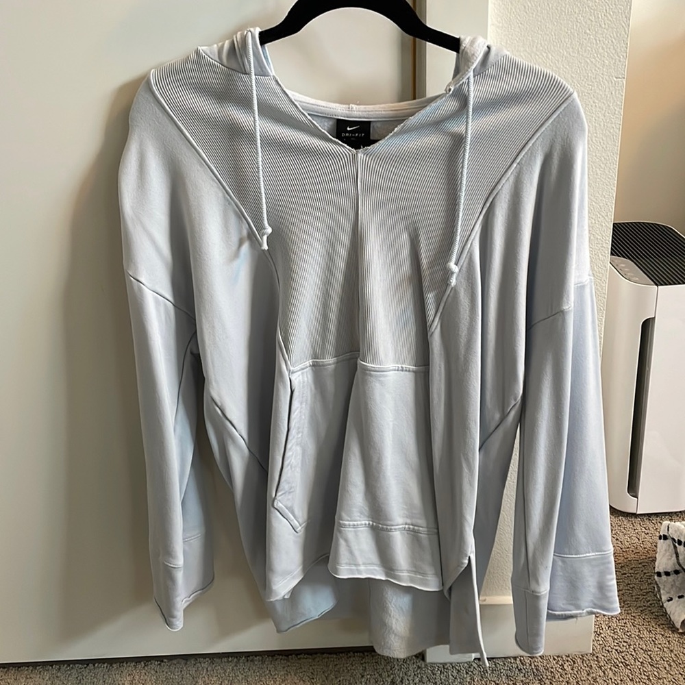 Nike long sleeve top, light blue, size M